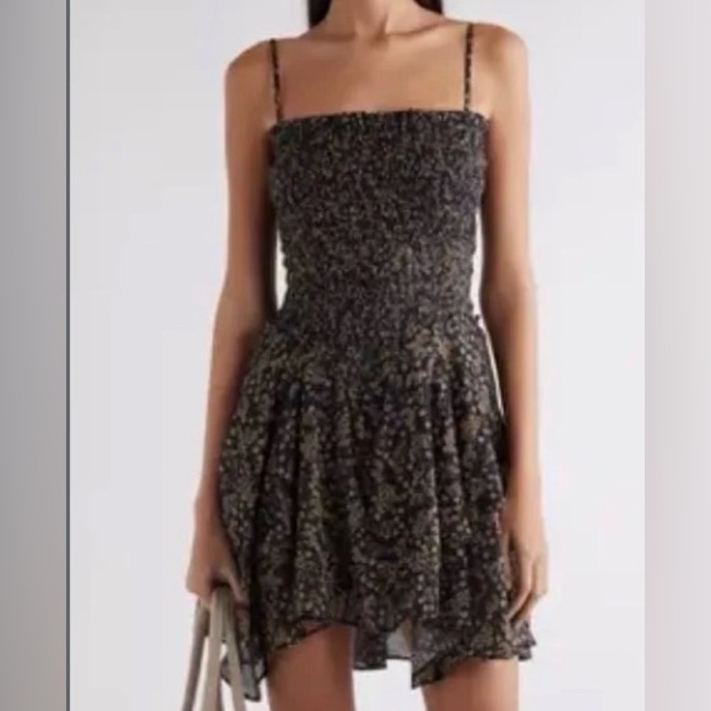 Isabel Marant Black and Brown Floral Dress